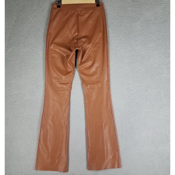 Commando Split Front Pants Women's Medium Faux Leather Bootcut Pull On Stretch - Picture 2 of 13